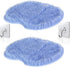2 Pcs Large Shower Foot Scrubber Mat Cleans, Exfoliation, Shower Foot Massager Scrubber, Foot Cleaner Massage Mat with Non Slip Suction Cups, Improve Circulation Relieve Tired and Pain （BLUE）