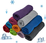 Cooling Towel Ice Towel Workout Towel, Soft Breathable Sweat Towel for Sports, Yoga, Gym, Golf, Camping, Running, Fitness, Workout & More Activities (10 PCS)