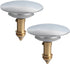 2 Pcs Bathroom Pop Up Sink Drain Stopper 66 mm Bathroom Sink Stopper, Pop-Up Click Clack Plug, Solid Brass Chrome Plated Plug, Suitable for Kitchen Bathroom Wash Basin