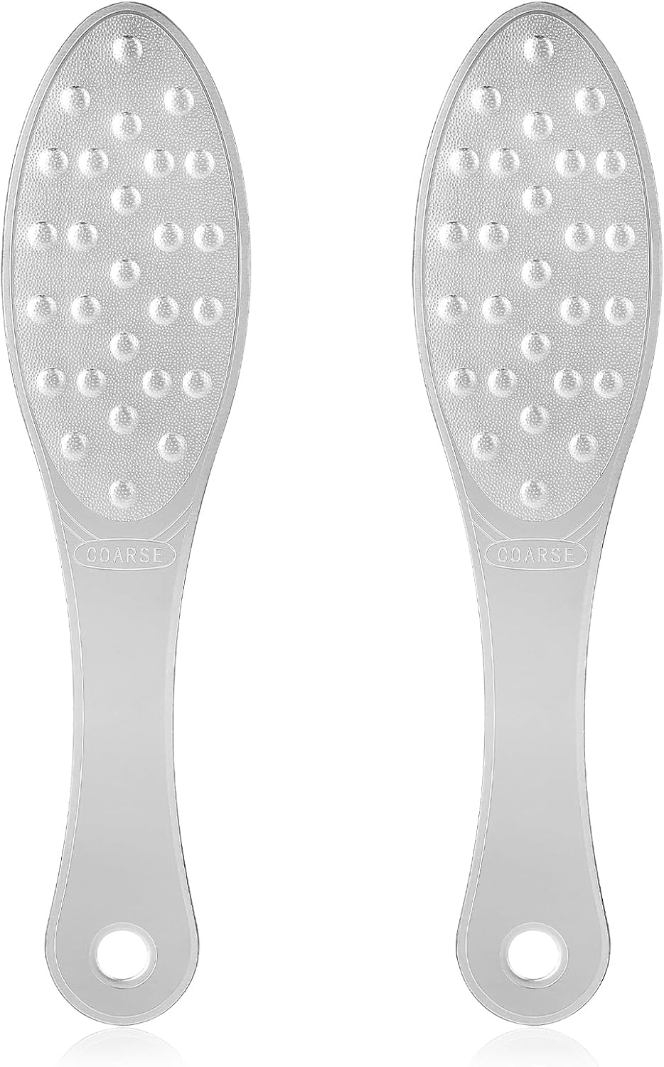 2 Pcs Foot Scraper Pedicure Metal Foot File Callus Remover for Feet Double Sided Foot Exfoliator Tool Set Foot Scrubber Professional Foot Rasp Scrubber for Wet Dry Skin Heel(Silver)