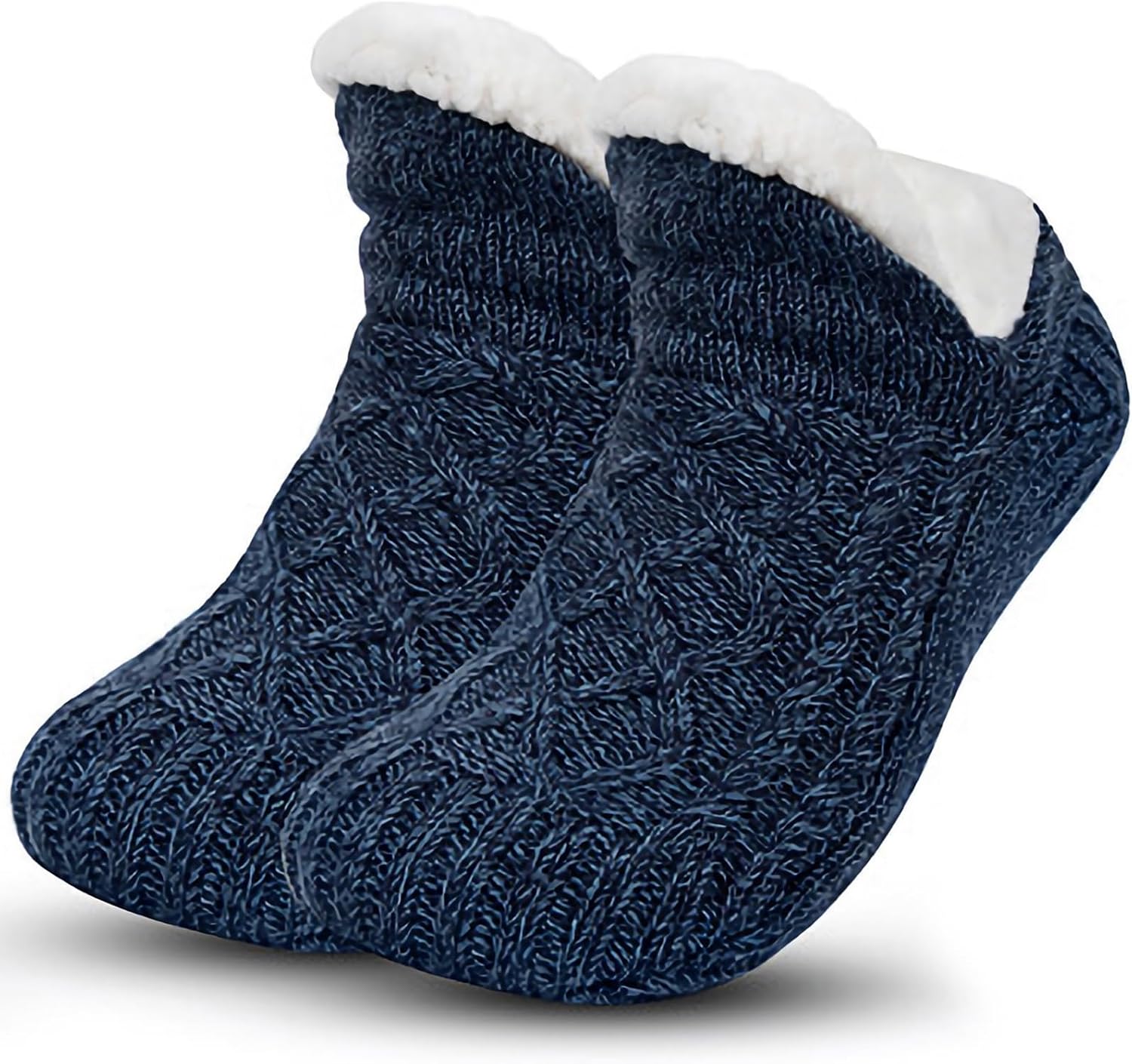 Unisex Fluffy Fuzzy Warm Slipper Socks for Men Women, Thick Fleece Lined Non-Slip Socks Indoor Floor