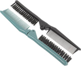 2Pcs Small Double Folding Hair Brush： Hair Styling Salon Brush Comb Folding Comb Double Use Comb for Curly And Straight Hair