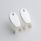 Silver-plated Fingernail earring post For Beaded American Earring 50 Pieces/lot