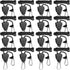 16pcs Heavy Duty Adjustable Lifting Pulley Ratchets Rope Clip Hanger Lanyard Strap with Aluminium Carabiners Internal Gears for Hanging Fixtures Reflectors Carbon Multipurpose Use