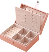 Stylish and Functional PU Leather Jewelry Storage Box for Organized Accessories