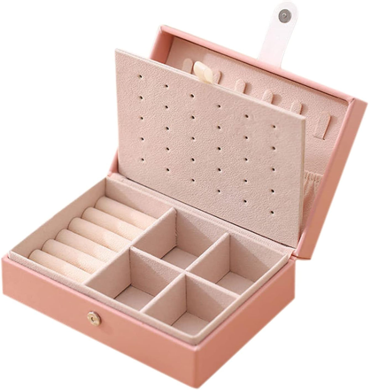 Stylish and Functional PU Leather Jewelry Storage Box for Organized Accessories