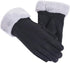 Winter Touch Screen with Soft Velvet Lining, Stylish Faux Suede Leather & Polyester Design for Women
