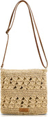 Summer Straw Bag for Women Small Beach Crossbody Bag Bohemian Weave Handmade Shoulder Handbags for Holiday Travel