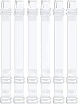 3-Pairs Clear Bra Straps,Invisible Bra Replacement Transparent Bra Straps Multiple Width Removable