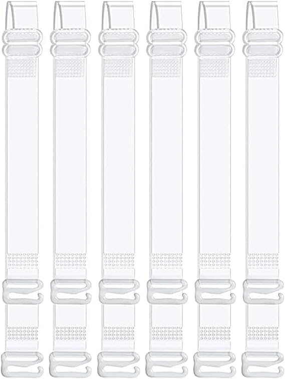 3-Pairs Clear Bra Straps,Invisible Bra Replacement Transparent Bra Straps Multiple Width Removable