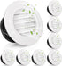 8 Pack Air Vent Round, 4 Inch Air Soffit Vent, ABS Louver Vent Cover with Built-in Fly Screen Mesh, Ceiling Louver Grille Cover for Garage, Bathroom, Kitchen, Office, Home Ventilation