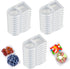 2 Compartment Snack Containers with Lids, Small Reusable Plastic Clear Snack Containers for School, Home, Fridge, Veggie Dip, Lunch, Cheese and Crackers (30)