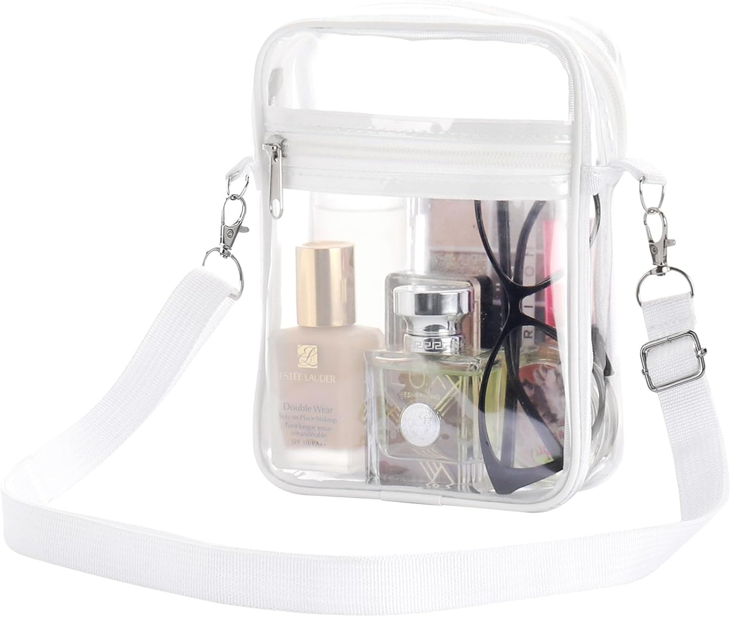 Clear Bag Stadium Approved, Clear Purse Crossbody Bag, Adjustable Shoulder Strap Clear Bags for Concerts