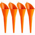4 pcs Multi-Function Plastic Long Neck Oil Funnel - for All Automotive Oils Lubricants Engine Oils Water Diesel Fuel Kerosene and Other Liquids