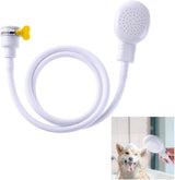 Portable Rubber Hose Spray, 1.3 Meters Pet Shower Sprayer Hand Held Hose,Hose Bath Tub Sink Spray Attachment for Washing Hair Pet Shower