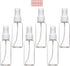 6 Piece Spray Bottles 30ml Clear Empty Fine Mist Plastic Mini Travel Bottle Set, Small Refillable Liquid Containers with 12 Piece Labels