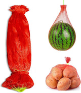 100Pcs Resuable Nylon Mesh Bags,Red Hanging Watermelon Net Bag,13.8"L Thicker Reusable Fruit Net Bag for Hanging Watermelon,Honeydew Melon,Vegetables,Load Capacity 1.5kg