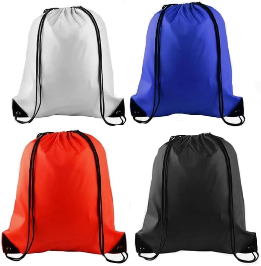 4Pcs Drawstring Backpack Bags Sports Cinch Sack String Backpack Storage Bags for Gym Traveling