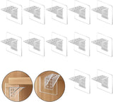 12Pcs Punch Free Shelf Support Peg，Self Adhesive Support Shelf Bracket，Strong Load Bearing for Shelves Kitchen Cabinet Book Closet,Solid Shelf Bearing 15kg