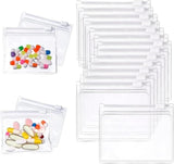 14 Pcs Zippered Pill Pouch Bags, Slide Lock Clear Plastic Mini Bags，Small Objects - Self-Sealing, Reusable, Travel-Friendly