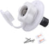 RV City Water Inlet with Check Valve, 1/2 inch BSP and G1/2 Thread RV Water Hose Connector with Dust Plug for RV Camper Trailer Marine RV City Water Connector