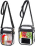 2-Pack Clear Bag Stadium Approved, Clear Crossbody Bag Purse Waterproof PVC Pocket（Style A :22 * 17 * 6cm+Style B: 20 * 15 * 5cm）