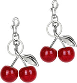 Cherry Bag Charm Women Cute Cherries Keychain Sparkling Purse Charms Pendant for Handbag Wallet Car Phone