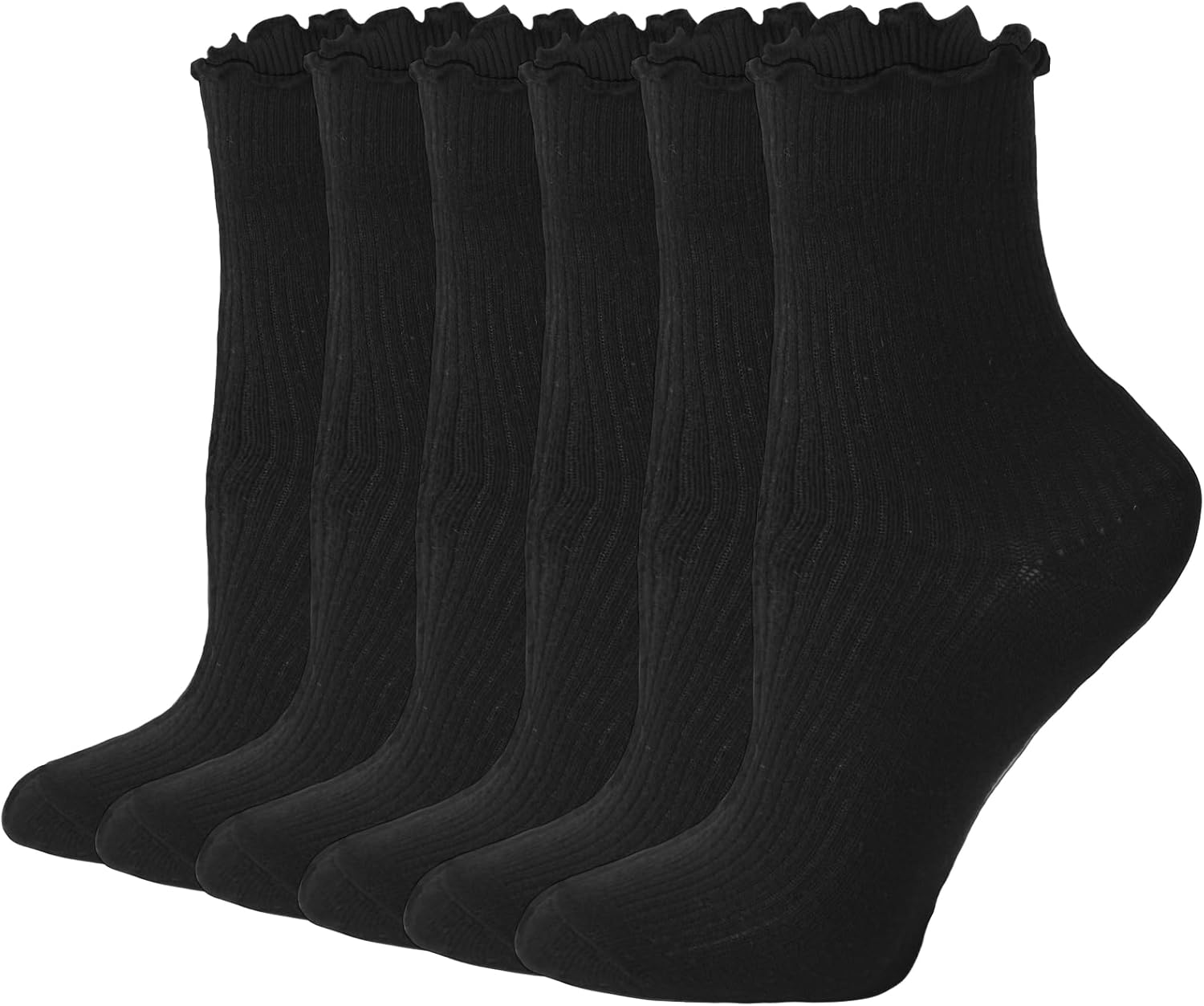 Womens Ruffle Socks Cute Frilly Ankle Socks Quarter Crew Socks for Women Girl