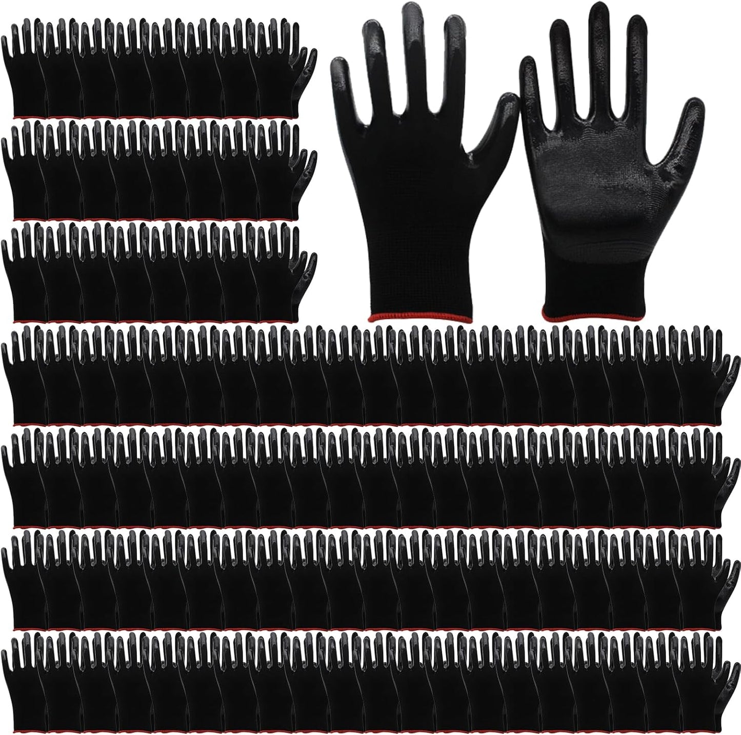 72 Pairs Gardening Gloves for Men Women Rubber Coated Work Gloves for Men Women Multipack Safety Construction Glove for Gardening Assembly Landscaping Construction