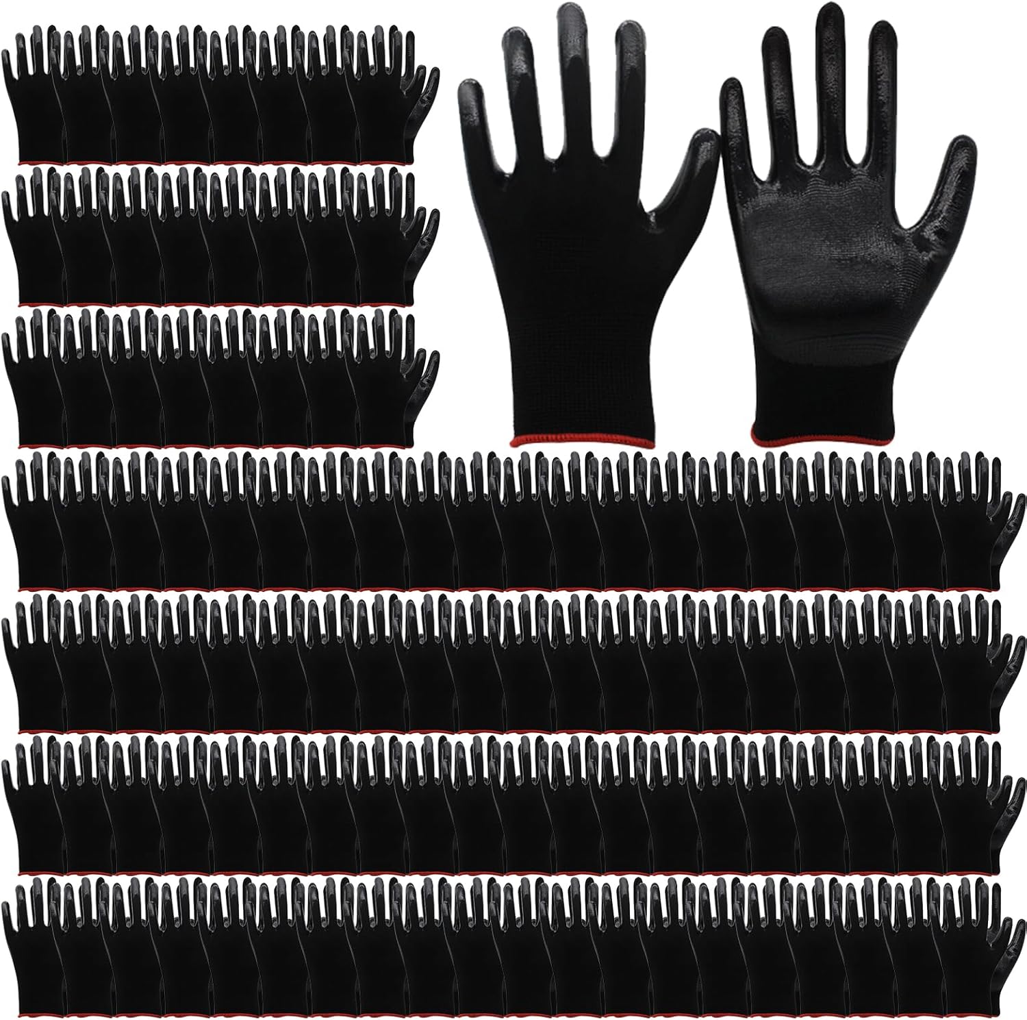 72 Pairs Gardening Gloves for Men Women Rubber Coated Work Gloves for Men Women Multipack Safety Construction Glove for Gardening Assembly Landscaping Construction