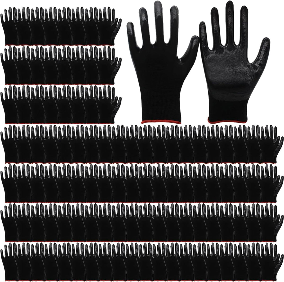 72 Pairs Gardening Gloves for Men Women Rubber Coated Work Gloves for Men Women Multipack Safety Construction Glove for Gardening Assembly Landscaping Construction