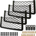 Car Campervan Storage Nets 4pcs, Elastic Van RV Mesh Storage Net Pocket with Plastic Frame, Suit for Caravan Motorhome Boat Storage Solutions