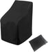 Waterproof Stacking Chair Covers for Outdoor Furniture, All-Weather Heavy-Duty 210D Oxford Fabric, Fits 25"x25"x47" Patio Chairs (Black, 1 PC)