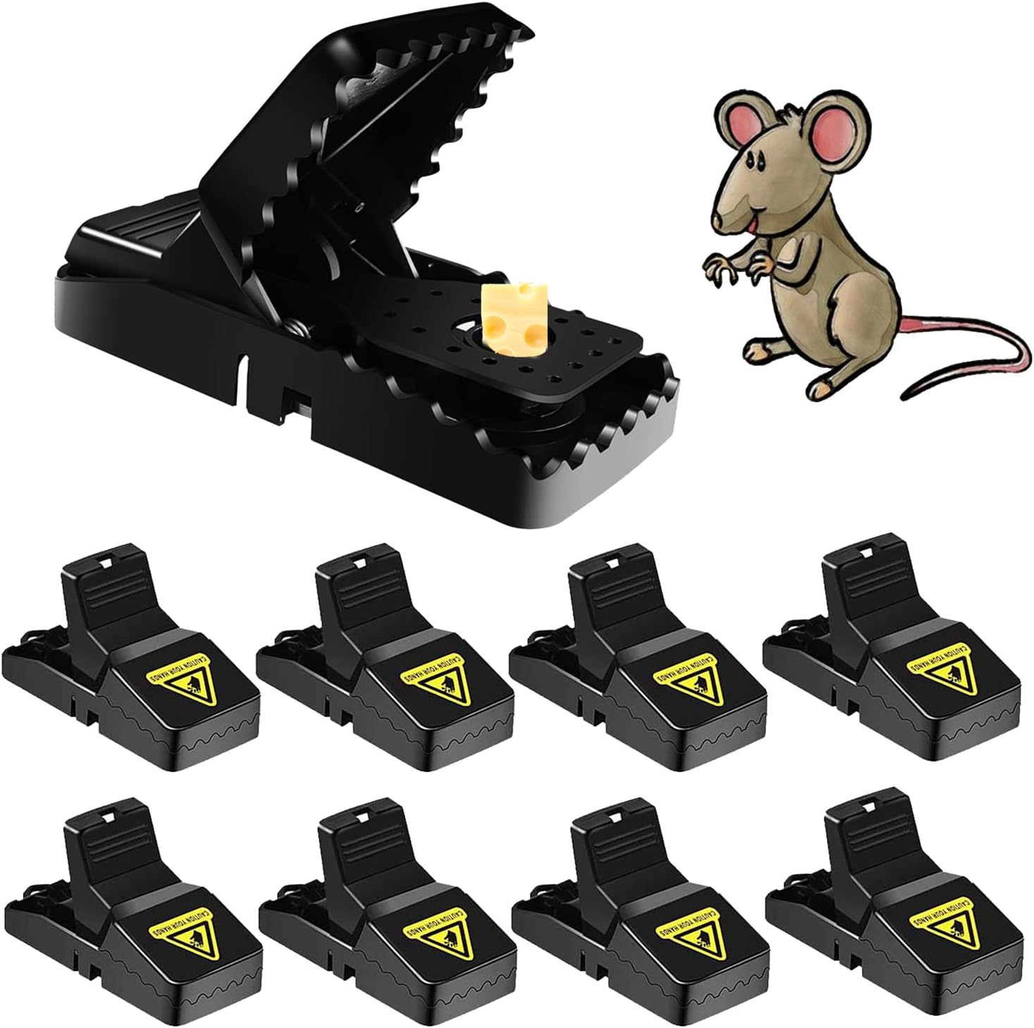 8Pack Mouse Trap, Mice Traps Indoor and Outdoor, Humane Small Mouse Snap Trap, Reusable Mouse Catcher Easy to Set Bait and Release