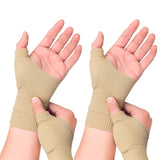 Thumb Brace - 2 Pairs Therapy Gloves Gel Hand Wrist Support Brace Arthritis Compression for Thumb Arthritis, Sport Pain Relief Tendonitis for Men and Women Fits Both Hands(L)