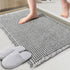 Grey Waffle Bath Mat,Super Absorbent Non Slip Bathroom Rug,Gray 18x30inch,Machine Washable Ultra Soft Floor Mats