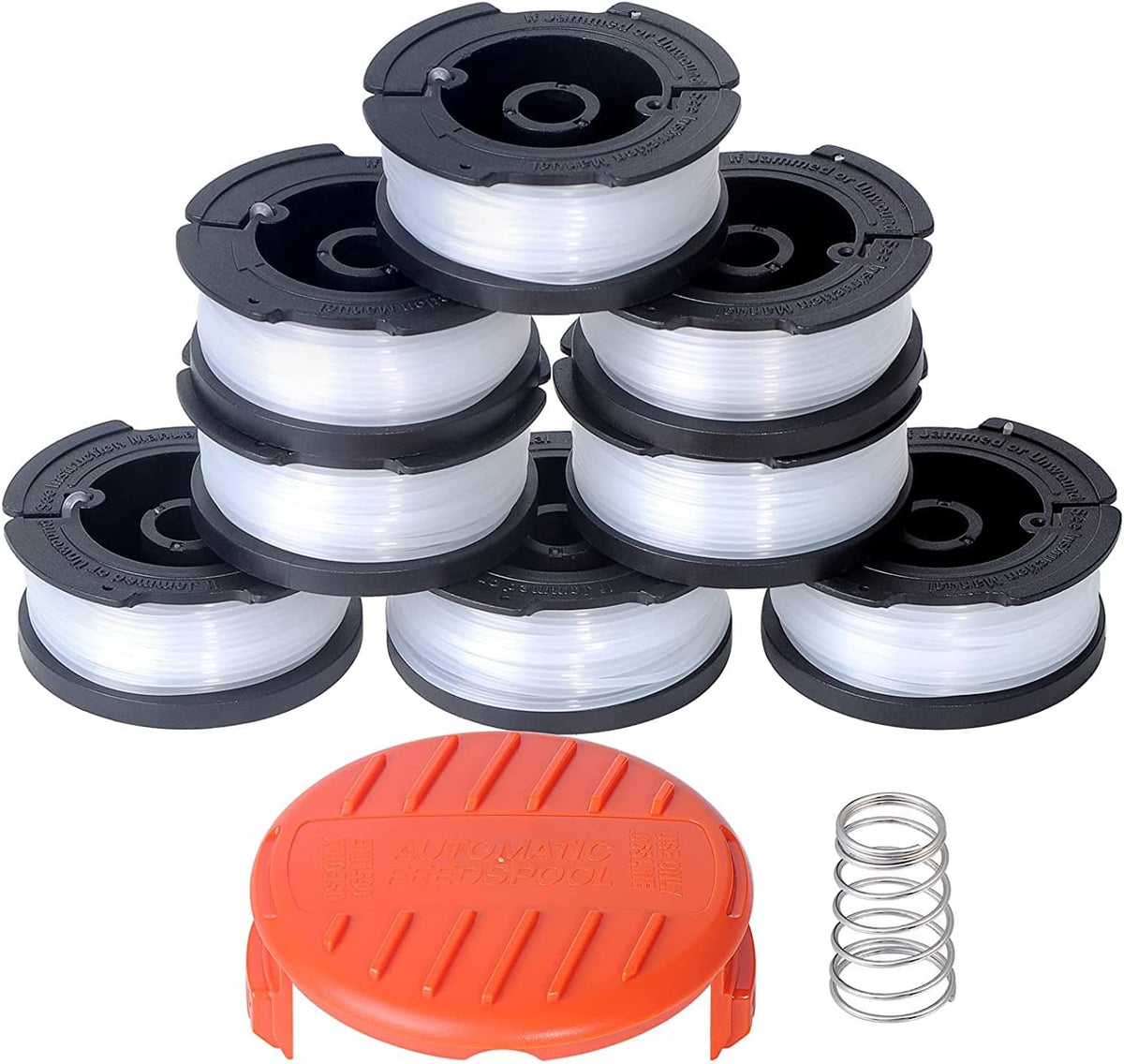 10 PCS AF-100 String Trimmer Line Replace, 30ft 0.065-inch AF-100 String Trimmer Replacement Spool Weed Eater Cap Auto Feed Trimmer String for Black and Decker String Trimmers