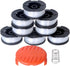 10 PCS AF-100 String Trimmer Line Replace, 30ft 0.065-inch AF-100 String Trimmer Replacement Spool Weed Eater Cap Auto Feed Trimmer String for Black and Decker String Trimmers