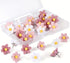 20 PCS Flower Push Pins, Thumb Tacks for Bulletin Board, Cork Board Thumbtacks, Flower Tacks for Map Cork Board Photo Display Office Home (Pink)