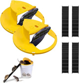 2 Pack Automatic Reset Traps-Mice Mouse Trap Bucket Flip Lid，5 Gallon Bucket Lid Mouse Rat Trap，Mouse Trap Bucket Indoor Outdoor,Reusable Mouse Trap Bucket Lid，Humane Mouse Trap