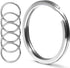 CREST 5 pcs Surgical and Marine Grade Stainless Steel Split Ring for Keychains 1 inch 25mm SS316L Key Rings for Car Keys