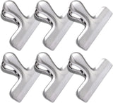 6 Pack Bag Clips, Stainless Steel Chip Clip, Chip Clips Bag Clips Food Clips, Bag Clips for Food, Heavy Duty Air Tight Seal Kitchen Clips Snack Clips Food Bag Clamp Clips