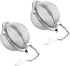 2pcs Stainless Steel Tea Strainer Infuser Balls Fine Mesh Tea Filter with Extended Chain and Hook, Leaf Tea Strainer for Loose Tea Leaves (2 Inch)