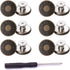 12 Pcs Button for Sewing Metal Jeans, 17 mm No-Sew Nailess Removable Metal Jeans Buttons Replacement Repair Combo Thread Rivets and Screwdrivers