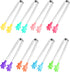 8PCS Silicone Mini Tongs, 5Inch Hand Shape Food Tongs, Colourful Small Kids Tongs for Serving Food, Ice Cube, Fruits, Sugar, Barbecue by