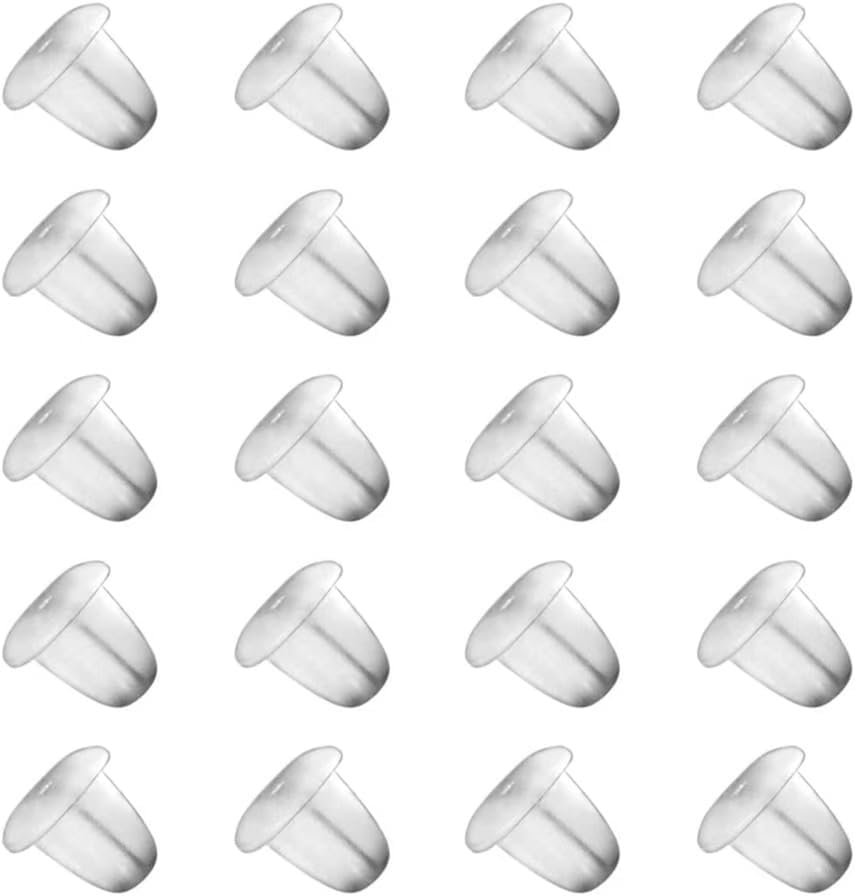 Earring Backings, Rubber Earring Backs for Stud Earrings for Women, Earring Backs for Fish Hook Earrings (100 Pieces)