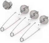 Snap Ball Tea Strainer,  3 Pack Premium Stainless Steel Tea Infuser with Handle for Loose Leaf Tea Fine Mesh Tea Balls Filter Infusers