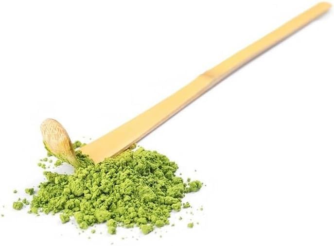 Bamboo Matcha Scoop - Traditional Chashaku Tea Spoon for Tea Ceremony - Elegant White Design - Tea Accessories - 18cm Size