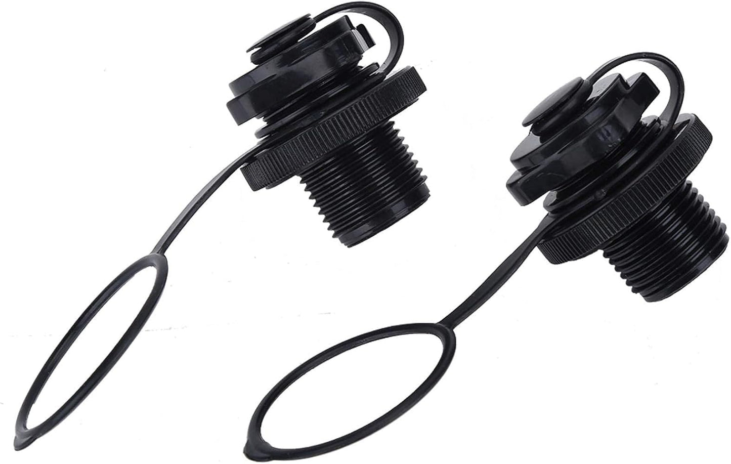 2Pcs Inflatable Boat Valve, Spiral Air Plug for Kayak, Raft, Air Mattress - Replacement Screw Boston Valve for Rubber Dinghy, Pool Airbeds