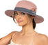 Sun Hat for Women Summer UV Protection Beach Hat Wide Brim Mesh Bucket Fishing Hat with Ponytail Hole Foldable Packable Hat